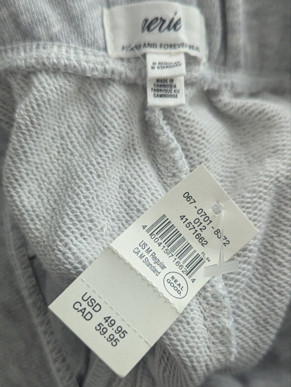 Aerie Wide Leg Pleated Trouser Slouchy  Sweatpants In Light Gray Size Medium NEW - Picture 6 of 7